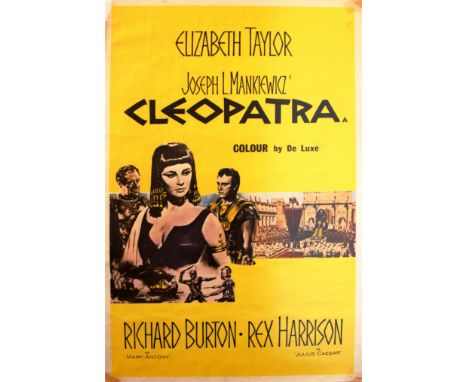 Original vintage movie poster for one of the classic films directed by Joseph L Mankiewicz, Cleopatra, starring Elizabeth Tay
