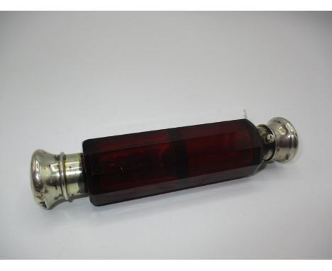Victorian Ruby Glass Double Scent Bottle
