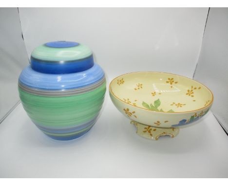 Shelley Porcelain Ginger Jar (lid cracked) and a Royal Doulton Bowl