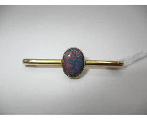 15ct Gold Opal Brooch, 3.6g