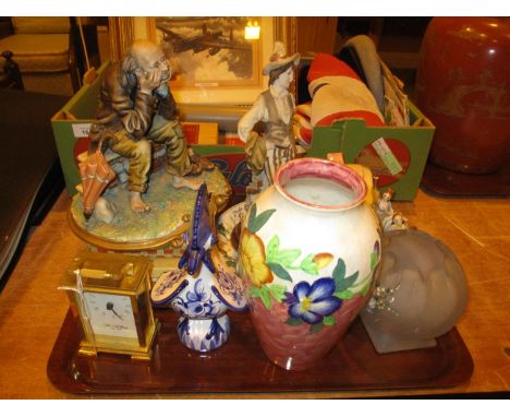 Maling Vase, Capo di Monte Figure and Other Decorative Items