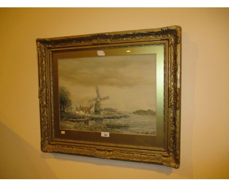 John Hamilton Glass, (Scottish 1890-1924), Watercolour, Dutch Windmill, 34x46cm