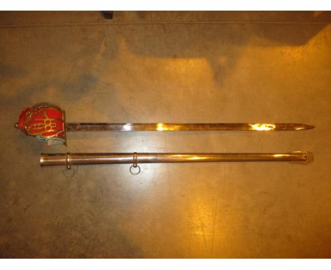 Basket Hilt Sword with Scabbard