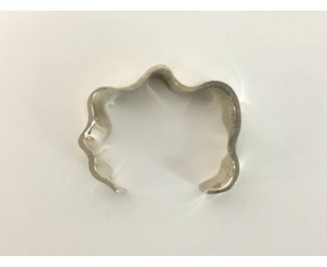 A rare Frank Gehry Tiffany and Co sterling silver Equus Bangle cuff bracelet