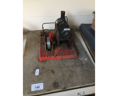 A stationary steam engine model 