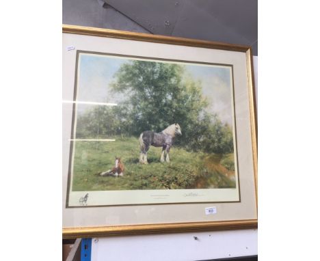 David Shepherd signed print 'The lazy hazy days of summer' 