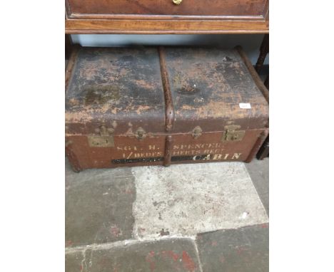 A vintage travel trunk 