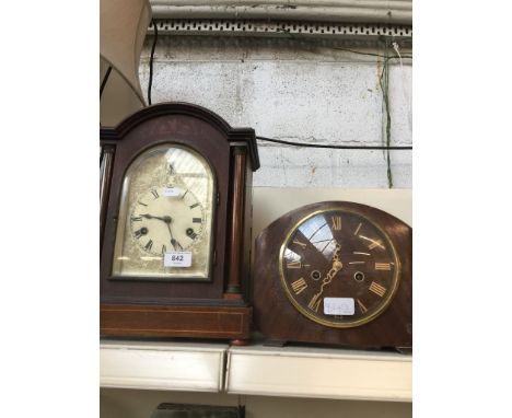 Edwardian mantel clock and a later mantel clock 