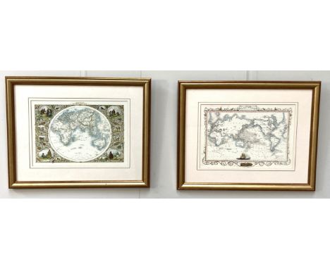 Group of eight prints, including golf, hunting, maps, largest, 60 x 60 cm (8).
