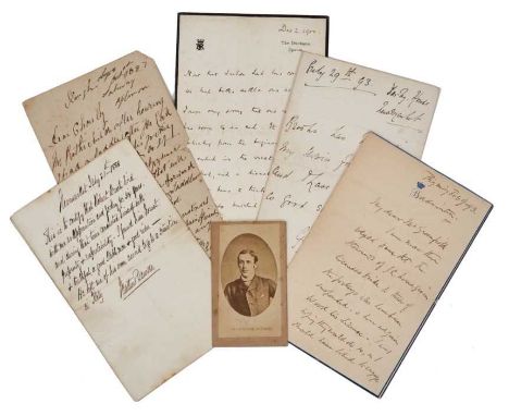 Of Flat Racing Interest: a group of letters, the first from George Fordham, dated Oct. 1887, written just a few days before h