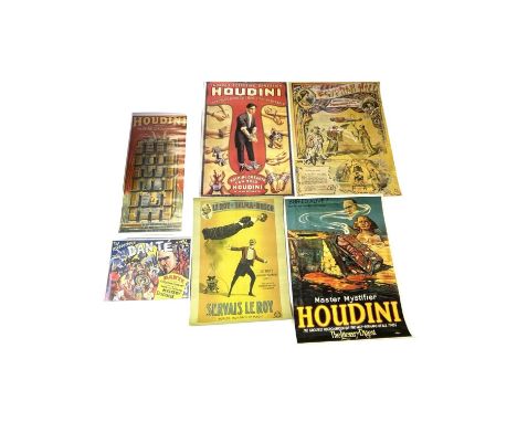 A mixed lot of various reproduction magic interest posters, to include Houdini, Le Roy, Dante, Mr Maskelyne etc