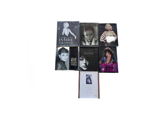A collection of film star portrait photography books.