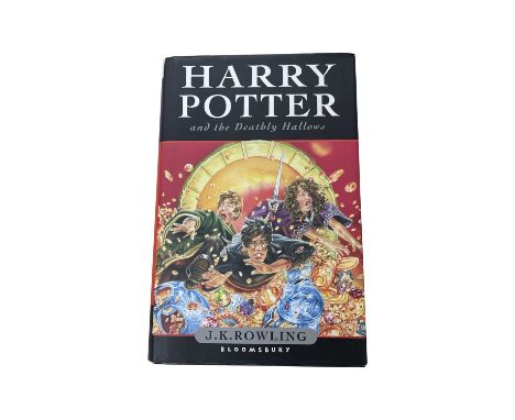 A hardbound First Edition copy of Harry Potter and the Deathly Hallows