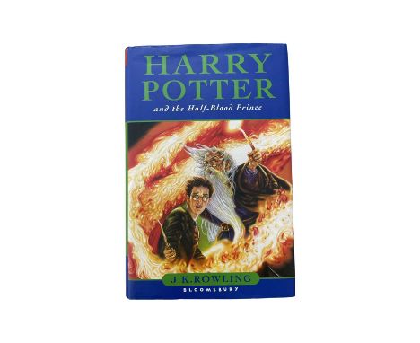 A first edition hardbound copy of Harry Potter and the Half-Blood Prince, with misprint on page 99.