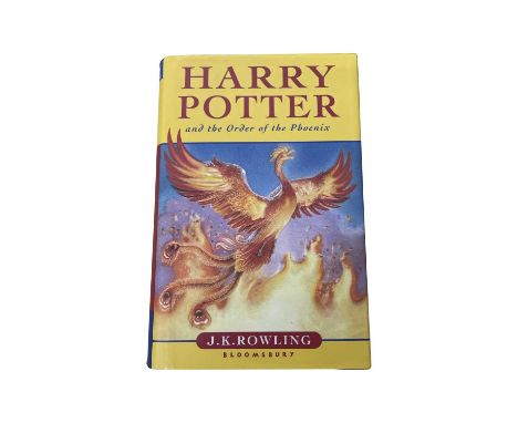 A hardbound First Edition copy of Harry Potter and the Order of the Phoenix