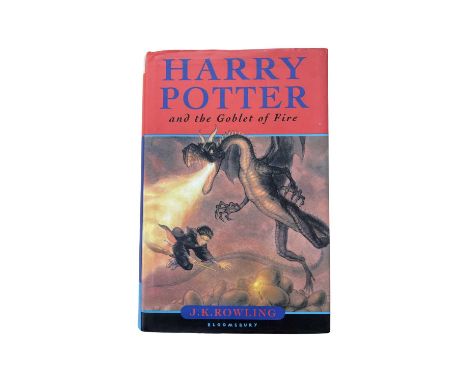 A first edition hardbound copy of Harry Potter and the Goblet of Fire, with misprint on page 503