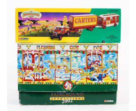 A limited edition Corgi 'All The Fun Of The Fair' carousel and a 'Showmans Range' diecast model. The 1:50 scale 'Carters Stea