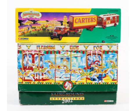 A limited edition Corgi 'All The Fun Of The Fair' carousel and a 'Showmans Range' diecast model. The 1:50 scale 'Carters Stea