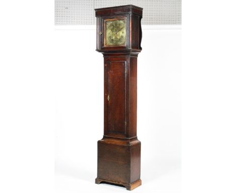 A late 18th century long case clock by William Bullock of Bath. With brass dial and subsidiary seconds dial, inscribed Willm 