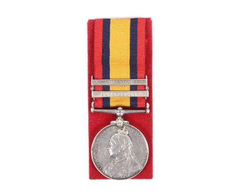 A Queen Victoria South Africa medal. With two clasps, South Africa 1902 and Cape Colony, awarded to 590 CLR-SERJY W R Reilly,