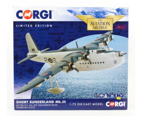 A Corgi 'The Aviation Archive' AA27502 Short Sunderland Mk3. In the original box
