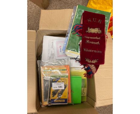 Collectables; Railwayana: Collection including books, pamphlets, GUR Newmarket sash; plus abc railway books.