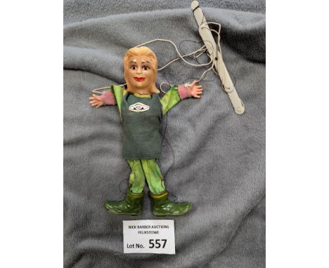 Collectables; Vintage Toys: Fireball XL5 Venus puppet/marionette, circa 1962, celluloid plastic; Good condition with some fad