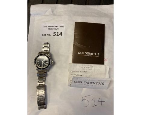 Collectables; Watches: Rolex Tudor Submariner Snowflake watch; strap repairs needed; genuine with various repair/service rece