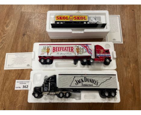 Diecast: Matchbox assortment of tractor trailers, Mint, within plain boxes; plus 007 James Bond Live and Let Die double decke