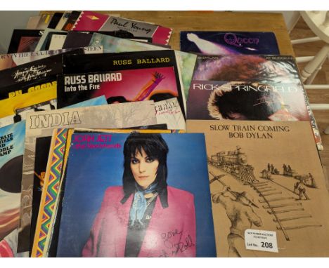 Records: Assortment of mainly Rock albums including Queen, Bob Dylan, Thin Lizzy, etc.; (25).