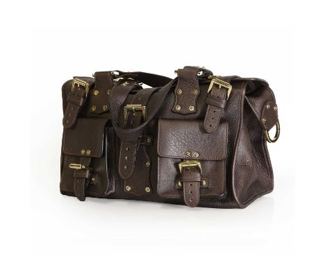A Mulberry brown large Roxanne bag,  gold tone hardware, magnetic closure, interior with zip pocket, serial number 358371, 35