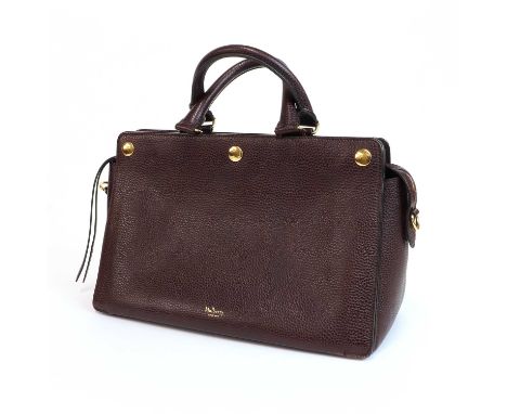 A Mulberry oxblood Chester bag, dual rolled handles, gold-tone hardware, detachable shoulder strap, two sectioned interior, o