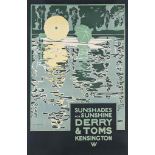 E. L. Andrews
SUNSHADES FOR SUNSHINE, DERRY & TOMS, KENSINGTON
lithograph in colours, c.1920,