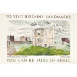 Edward Bawden (1903-1989)
WALTON CASTLE, CLEVEDON, SOMERSET
lithograph in colours, 1936, printed