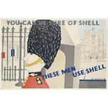Ben Nicholson (1894-1982)
THESE MEN USE SHELL, GUARDSMEN
lithograph in colours, 1938, printed by