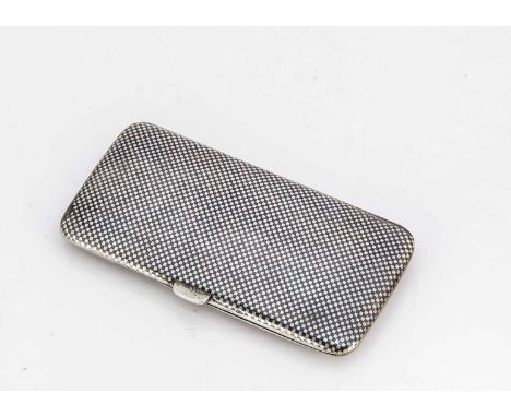 A late 19th century European silver and niello enamel cigarette case, 8.2cm by 4.5cm, 51.6g. Provenance: from the private col