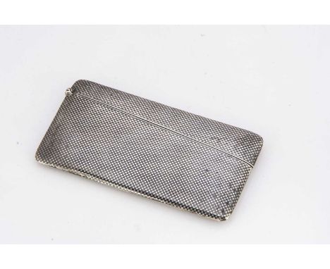A late 19th century European silver and niello enamel calling card case, 11cm by 5.5cm, 88.2g. Provenance: from the private c