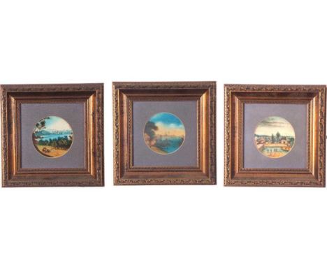 A set of unusual Continental landscapes with architectural and marine interest, late 19th/early 20th Century (3), watercolour