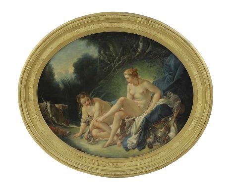 After François Boucher Diana leaving her bathoil on canvas, oval60 x 72cmProvenance: The collection of the late Sir Donald Co