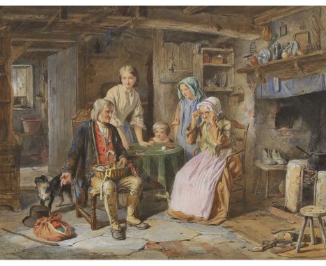 James Hardy Jnr (1832-1889) 'The Pedler's [sic] Promise' signed and dated 'J. Hardy Jnr/63' l.l., watercolour and bodycolour4