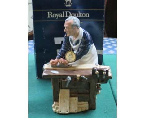 BOXED ROYAL DOULTON GLAZED CERAMIC FIGURINE- THE CARPENTER, HN2678