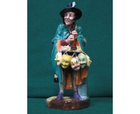 ROYAL DOULTON GLAZED CERAMIC FIGURE - THE MASK SELLER, HN 2103