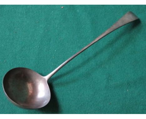 HALLMARKED SILVER GEORGIAN SERVING LADLE, LONDON ASSAY DATED 1790, MAKERS INITIALS S.A - POSSIBLY STEPHEN ADAMS