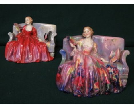 ROYAL DOULTON GLAZED CERAMIC FIGURINES - SWEET AND TWENTY (BOTH AT FAULT), HN1298 AND HN1549
