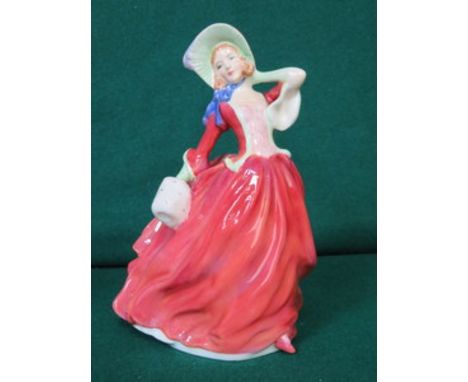 ROYAL DOULTON GLAZED CERAMIC FIGURINE - AUTUMN BREEZES, HN1934