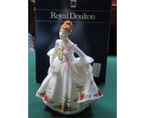 BOXED ROYAL DOULTON GLAZED CERAMIC FIGURINE 'COUNTRY ROSE', HN3221