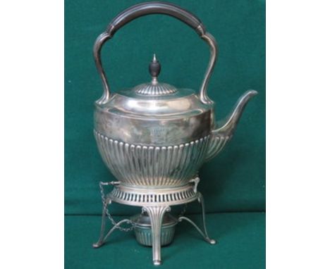 HALLMARKED SILVER SPIRIT KETTLE, SHEFFIELD ASSAY DATED 1908 BY WILLIAM HUTTON & SONS LTD