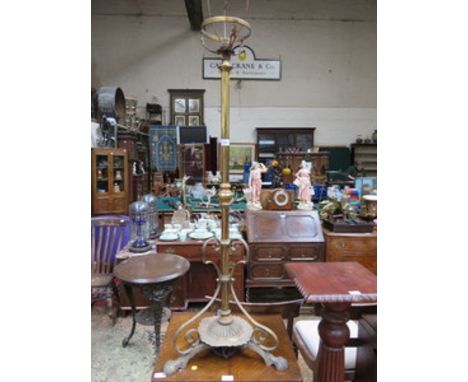 VINTAGE BRASS STANDARD LAMP BASE 