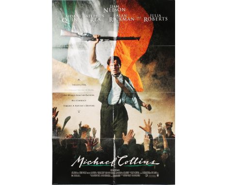 Cinema poster. Michael Collins (1996) starring Liam Neeson, Julia Roberts and Alan Rickman, US One Sheet poster, 40" x 27" (1
