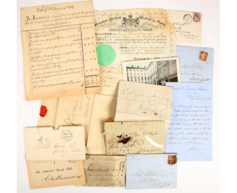 Waterford mercantile interest. A small collection of letters and documents including 1704 (15th February) "An account of the 